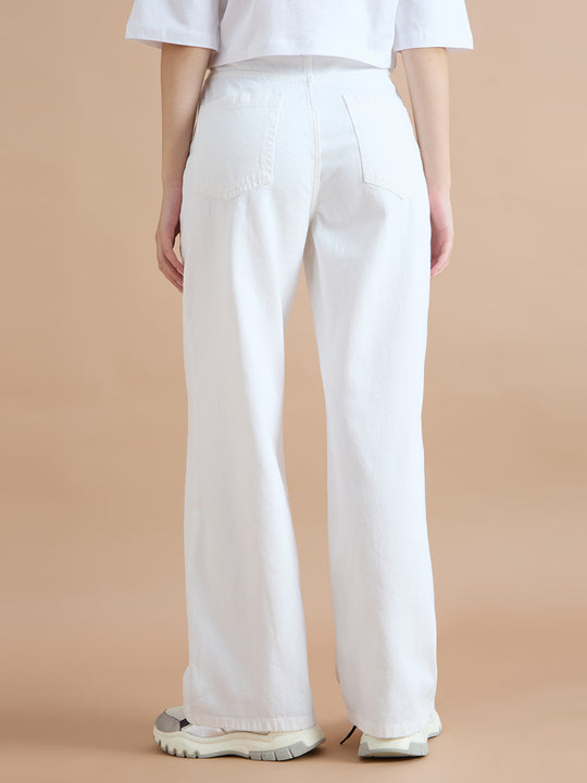 TARAMA High Rise Wide Leg Jeans