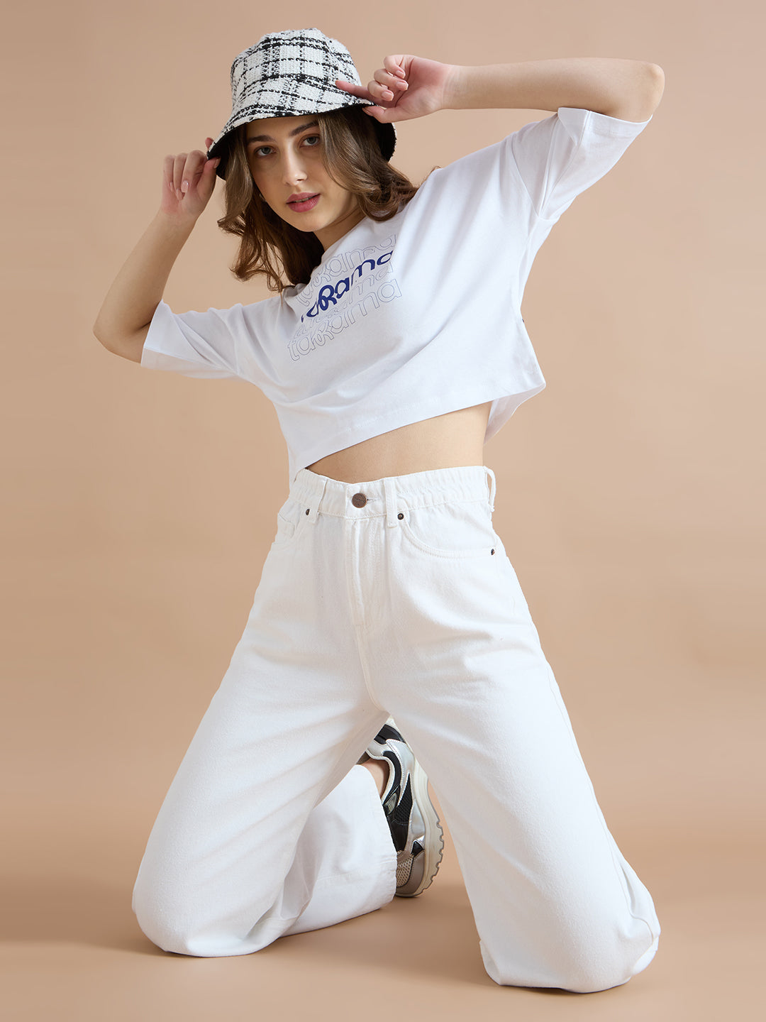 TARAMA High Rise Wide Leg Jeans