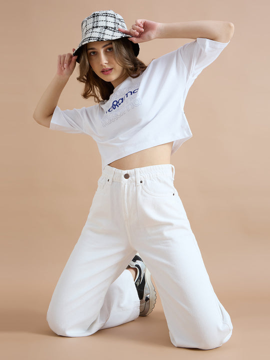 TARAMA High Rise Wide Leg Jeans