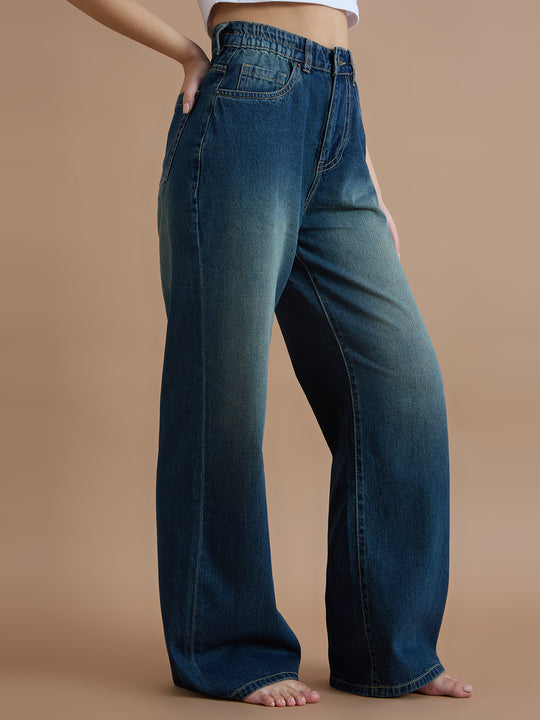 TARAMA High Rise Wide Leg Jeans