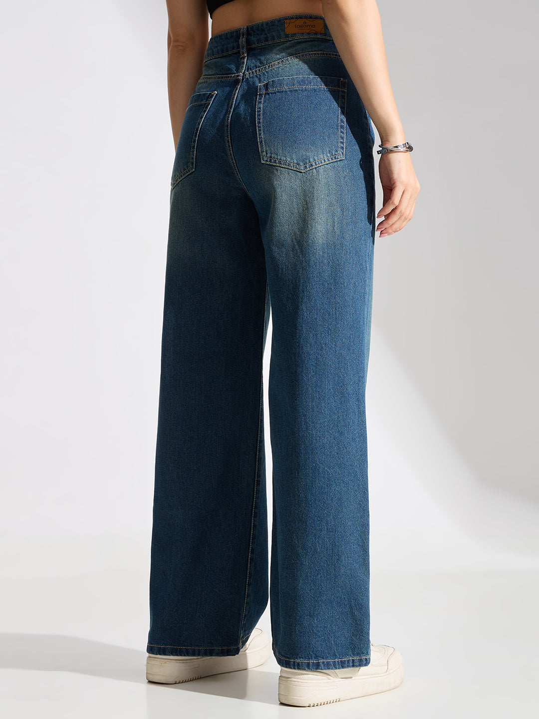 High Rise Basic Wide Leg Jeans-Vintage
