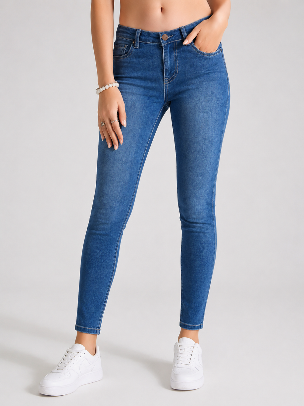 Mid Rise Skinny Fit