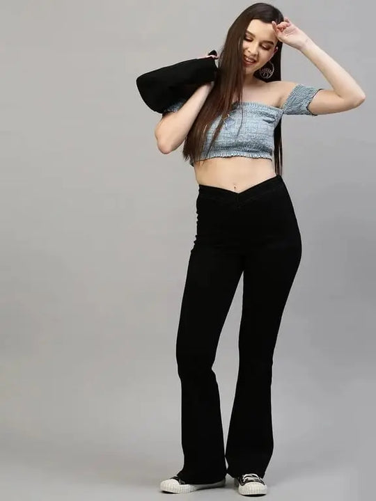 TARAMA High Rise Flare Fit Tarama Jeans 